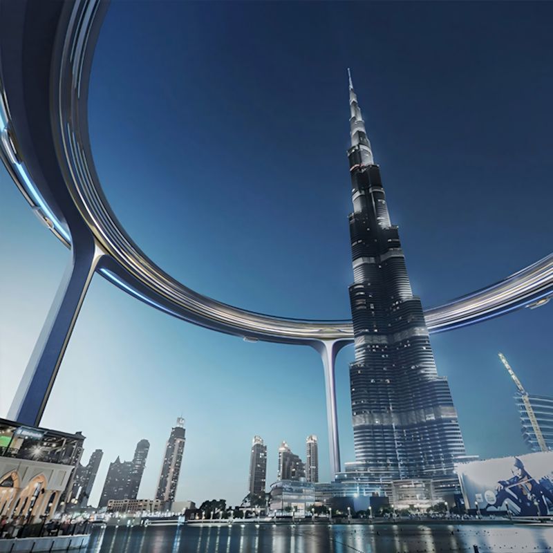 Roof maintenance of Burj Khalifa